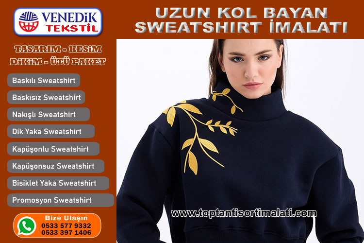 Uzun Kol Sweatshirt İmalatı